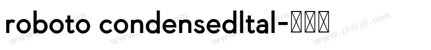 roboto condensedltal字体转换